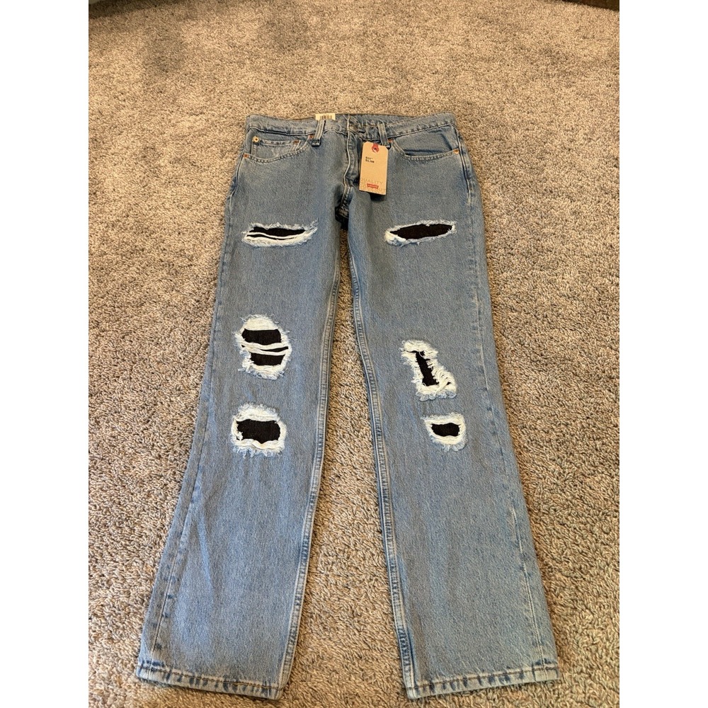 NEW Levis 511 Slim Fit Jeans Destroyed Distressed Slim Fit Stretch Denim 33x30